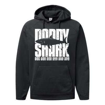 Daddy Shark Doo Doo Doo Performance Fleece Hoodie