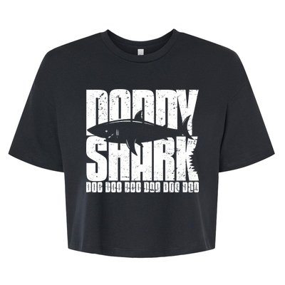 Daddy Shark Doo Doo Doo Bella+Canvas Jersey Crop Tee