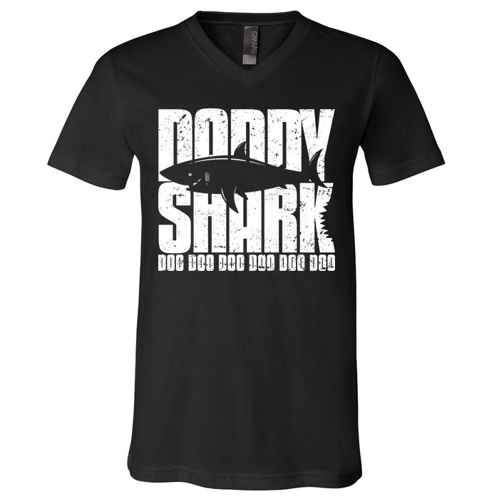 Daddy Shark Doo Doo Doo V-Neck T-Shirt