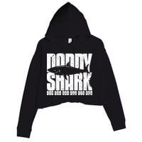 Daddy Shark Doo Doo Doo Crop Fleece Hoodie