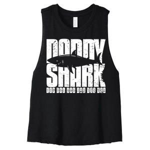 Daddy Shark Doo Doo Doo Women's Racerback Cropped Tank