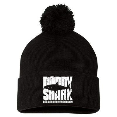 Daddy Shark Doo Doo Doo Pom Pom 12in Knit Beanie