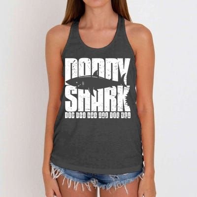 Daddy Shark Doo Doo Doo Women's Knotted Racerback Tank