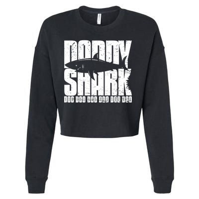 Daddy Shark Doo Doo Doo Cropped Pullover Crew