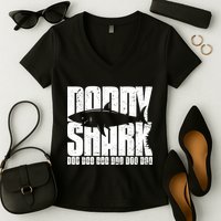 Daddy Shark Doo Doo Doo Women's V-Neck T-Shirt
