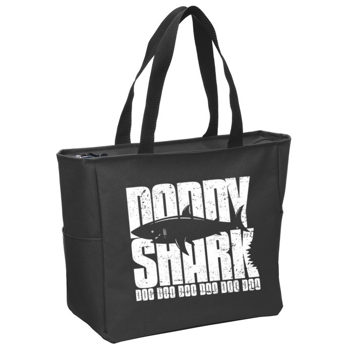 Daddy Shark Doo Doo Doo Zip Tote Bag