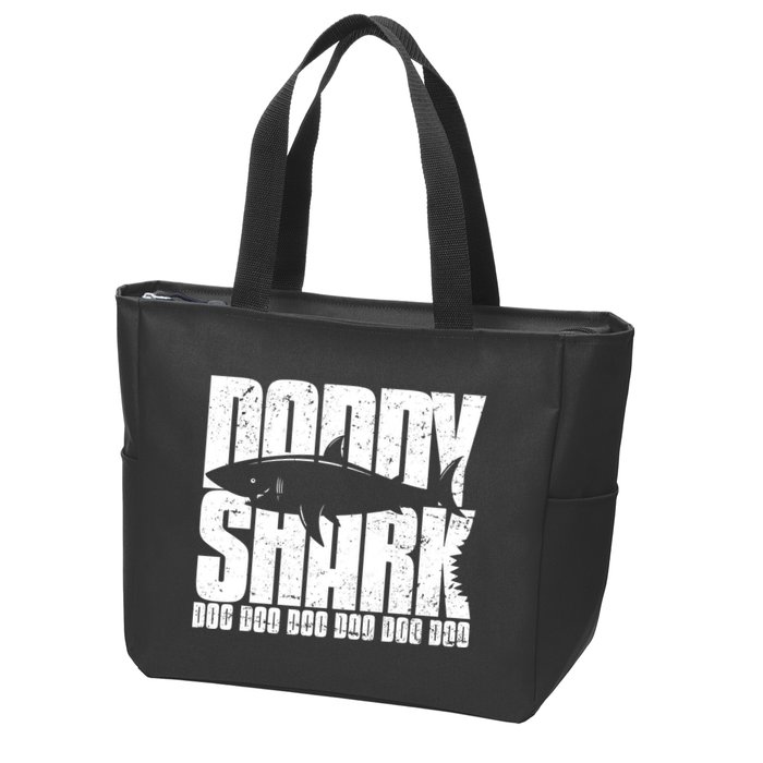 Daddy Shark Doo Doo Doo Zip Tote Bag