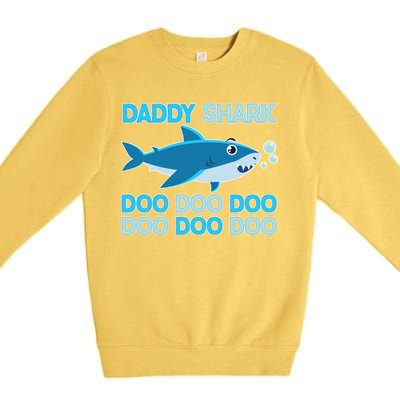 Daddy Shark Doo Doo Doo Funny Premium Crewneck Sweatshirt