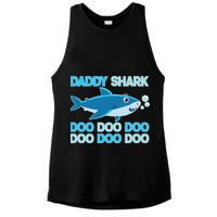 Daddy Shark Doo Doo Doo Funny Ladies PosiCharge Tri-Blend Wicking Tank