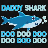 Daddy Shark Doo Doo Doo Funny Ladies PosiCharge Tri-Blend Wicking Tank
