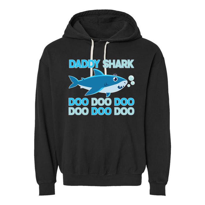 Daddy Shark Doo Doo Doo Funny Garment-Dyed Fleece Hoodie