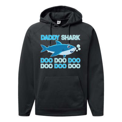 Daddy Shark Doo Doo Doo Funny Performance Fleece Hoodie