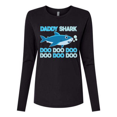 Daddy Shark Doo Doo Doo Funny Womens Cotton Relaxed Long Sleeve T-Shirt