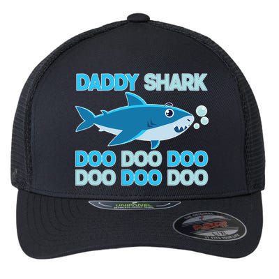 Daddy Shark Doo Doo Doo Funny Flexfit Unipanel Trucker Cap