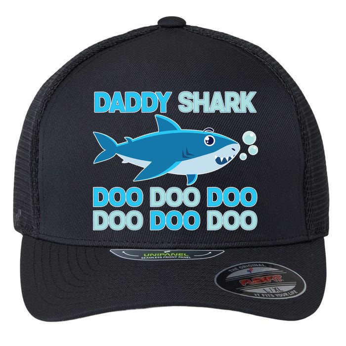 Daddy Shark Doo Doo Doo Funny Flexfit Unipanel Trucker Cap