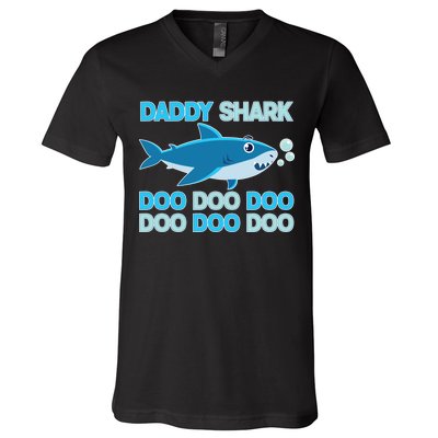 Daddy Shark Doo Doo Doo Funny V-Neck T-Shirt