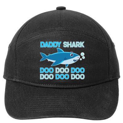 Daddy Shark Doo Doo Doo Funny 7-Panel Snapback Hat