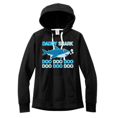 Daddy Shark Doo Doo Doo Funny Women's Fleece Hoodie