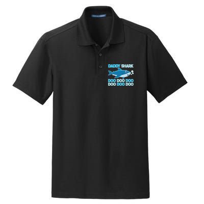 Daddy Shark Doo Doo Doo Funny Dry Zone Grid Polo