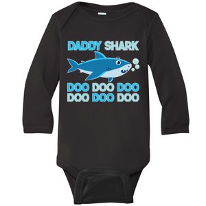 Daddy Shark Doo Doo Doo Funny Baby Long Sleeve Bodysuit