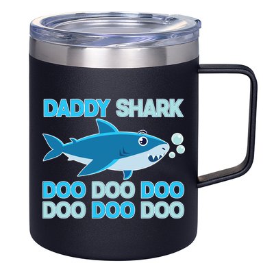 Daddy Shark Doo Doo Doo Funny 12oz Stainless Steel Coffee Mug