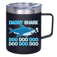 Daddy Shark Doo Doo Doo Funny 12oz Stainless Steel Coffee Mug