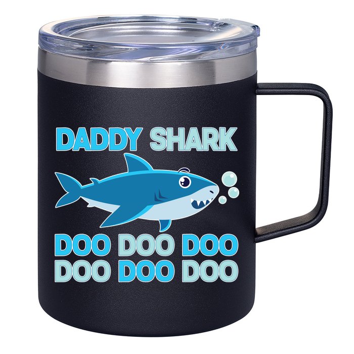 Daddy Shark Doo Doo Doo Funny 12oz Stainless Steel Coffee Mug