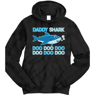 Daddy Shark Doo Doo Doo Funny Tie Dye Hoodie