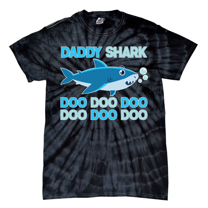 Daddy Shark Doo Doo Doo Funny Tie-Dye T-Shirt