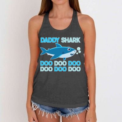 Daddy Shark Doo Doo Doo Funny Women's Knotted Racerback Tank