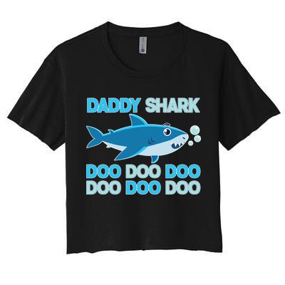 Daddy Shark Doo Doo Doo Funny Crop Top