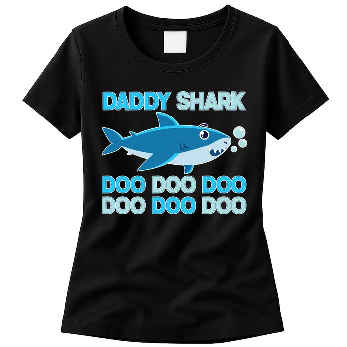 Daddy Shark Doo Doo Doo Funny Womens T-Shirt