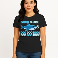 Daddy Shark Doo Doo Doo Funny Womens T-Shirt
