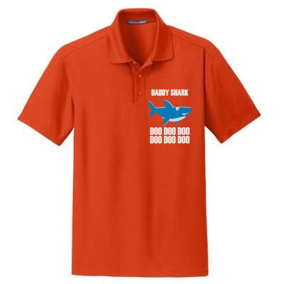 Daddy Shark Funny Cute Dry Zone Grid Polo