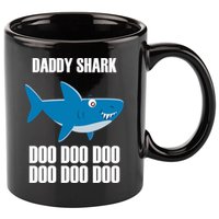 Daddy Shark Funny Cute 11oz C Handle Ceramic Mug