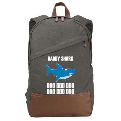 Daddy Shark Funny Cute Cotton Canvas Backpack