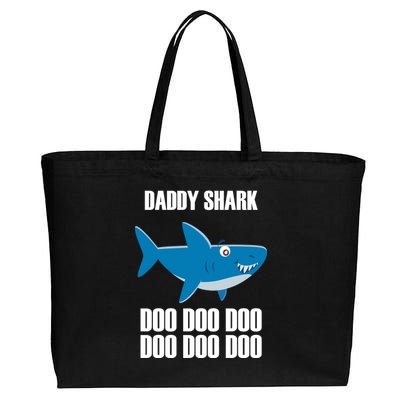 Daddy Shark Funny Cute Cotton Canvas Jumbo Tote