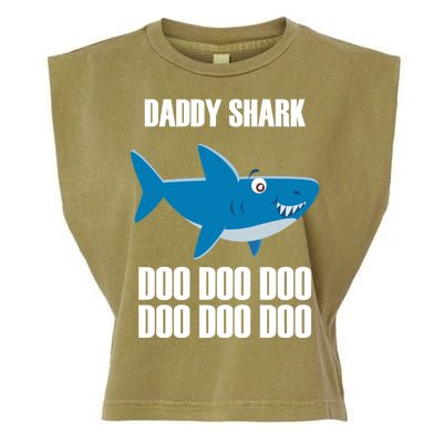 Daddy Shark Funny Cute Garment-Dyed Women's Muscle Tee