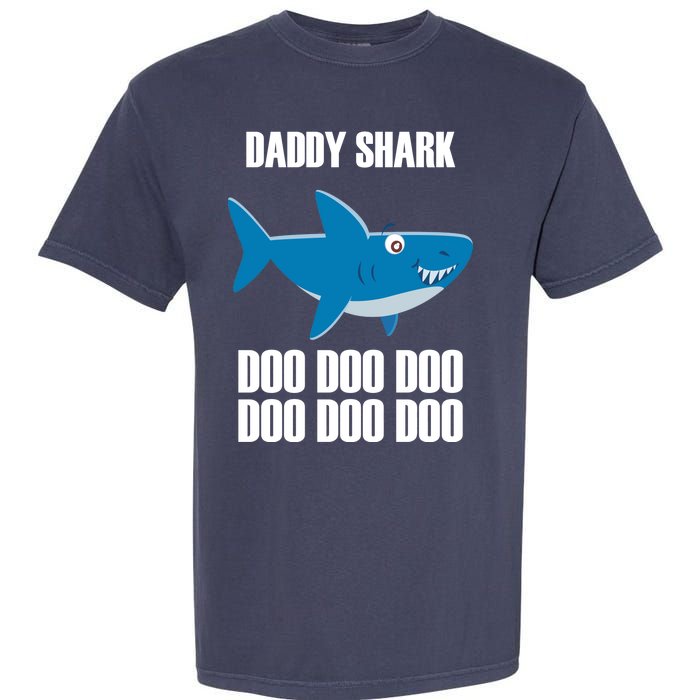 Daddy Shark Funny Cute Garment-Dyed Heavyweight T-Shirt