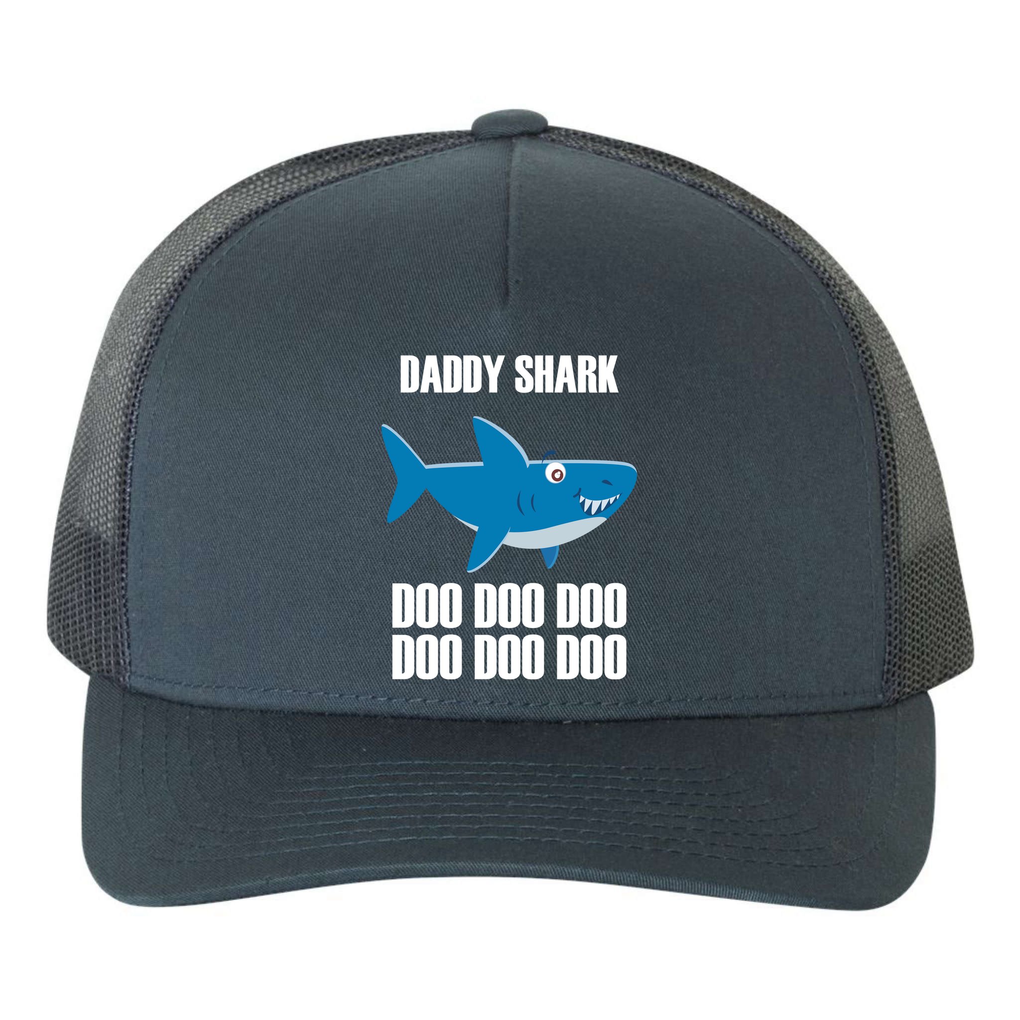 Daddy Shark Funny Cute Yupoong Adult 5-Panel Trucker Hat