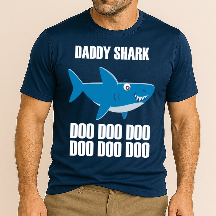 Daddy Shark Funny Cute Cooling Performance Crew T-Shirt