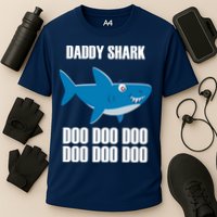 Daddy Shark Funny Cute Cooling Performance Crew T-Shirt