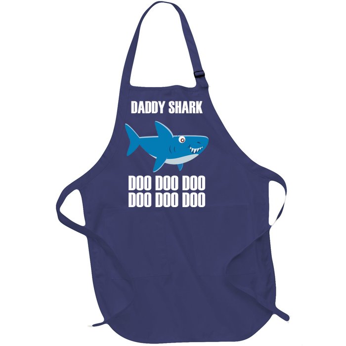 Daddy Shark Funny Cute Full-Length Apron With Pockets