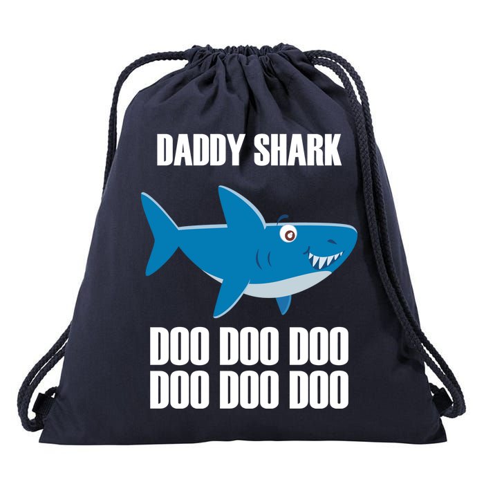 Daddy Shark Funny Cute Drawstring Bag