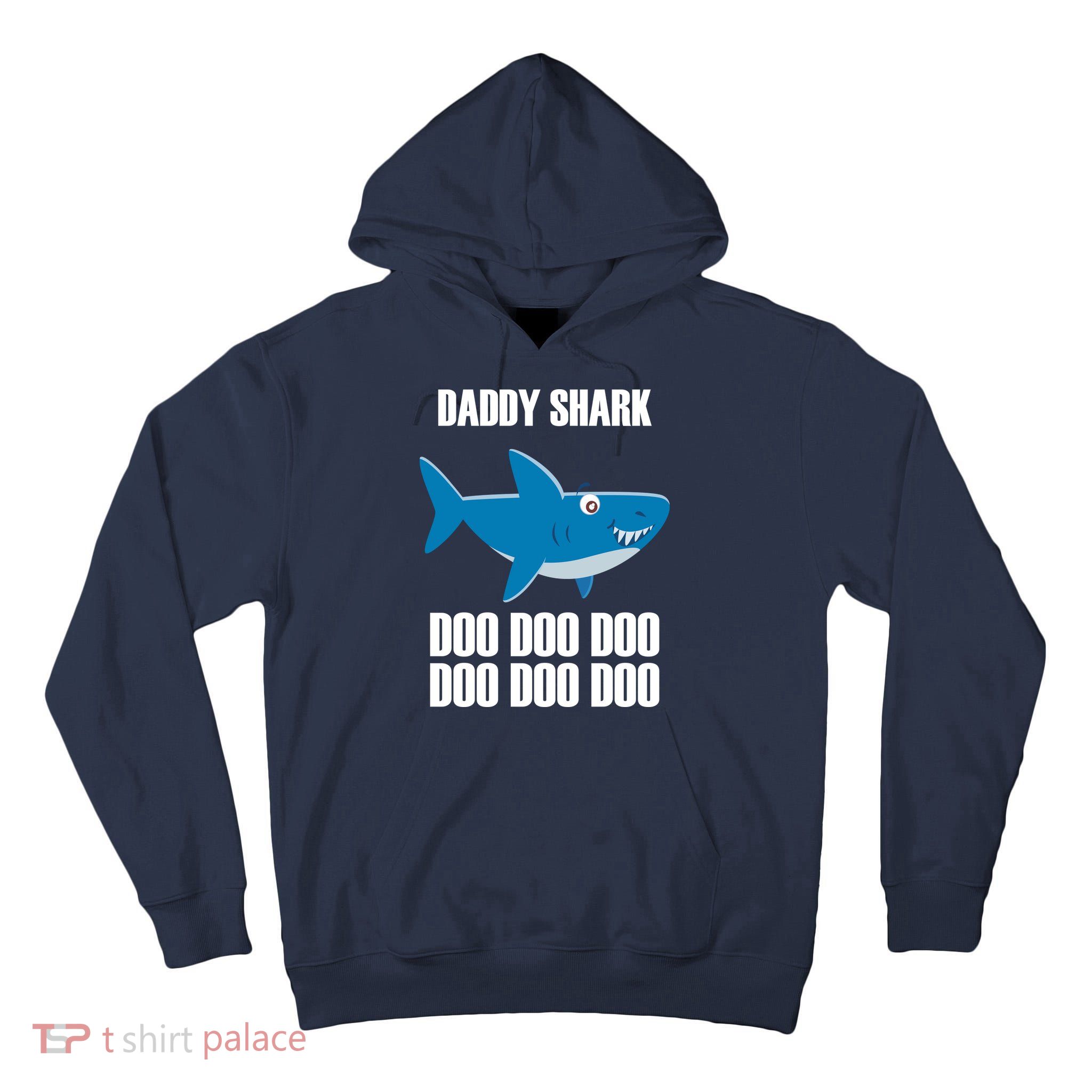Daddy Shark Funny Cute Tall Hoodie