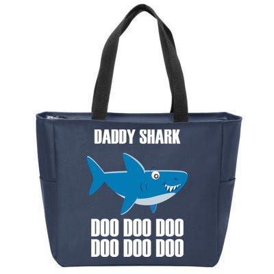 Daddy Shark Funny Cute Zip Tote Bag
