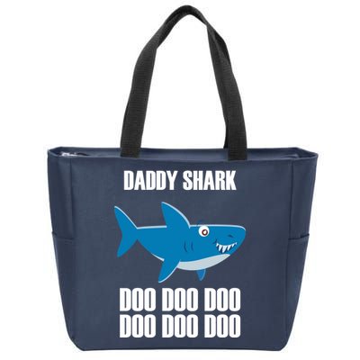 Daddy Shark Funny Cute Zip Tote Bag