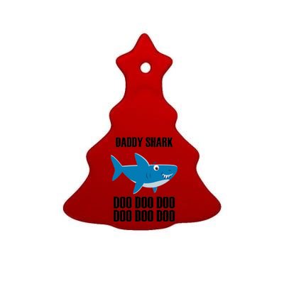 Daddy Shark Funny Cute Ceramic Tree Ornament