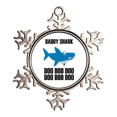 Daddy Shark Funny Cute Metallic Star Ornament