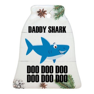 Daddy Shark Funny Cute Ceramic Bell Ornament